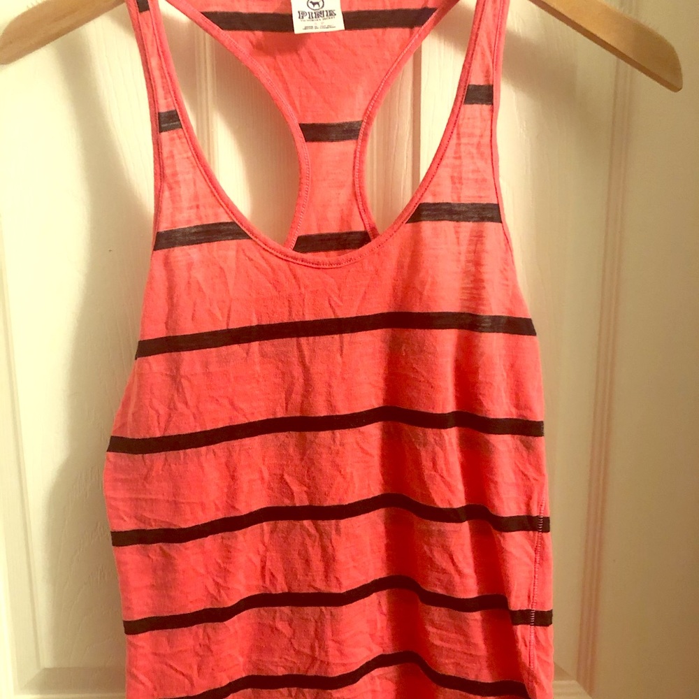 PINK racerback tank in coral